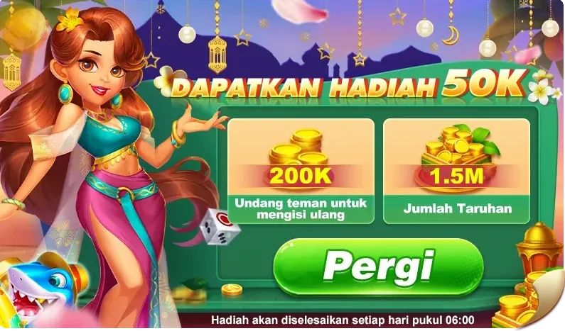 Dapatkan Hadiah 50K - Undang Teman & Jumlah Taruhan